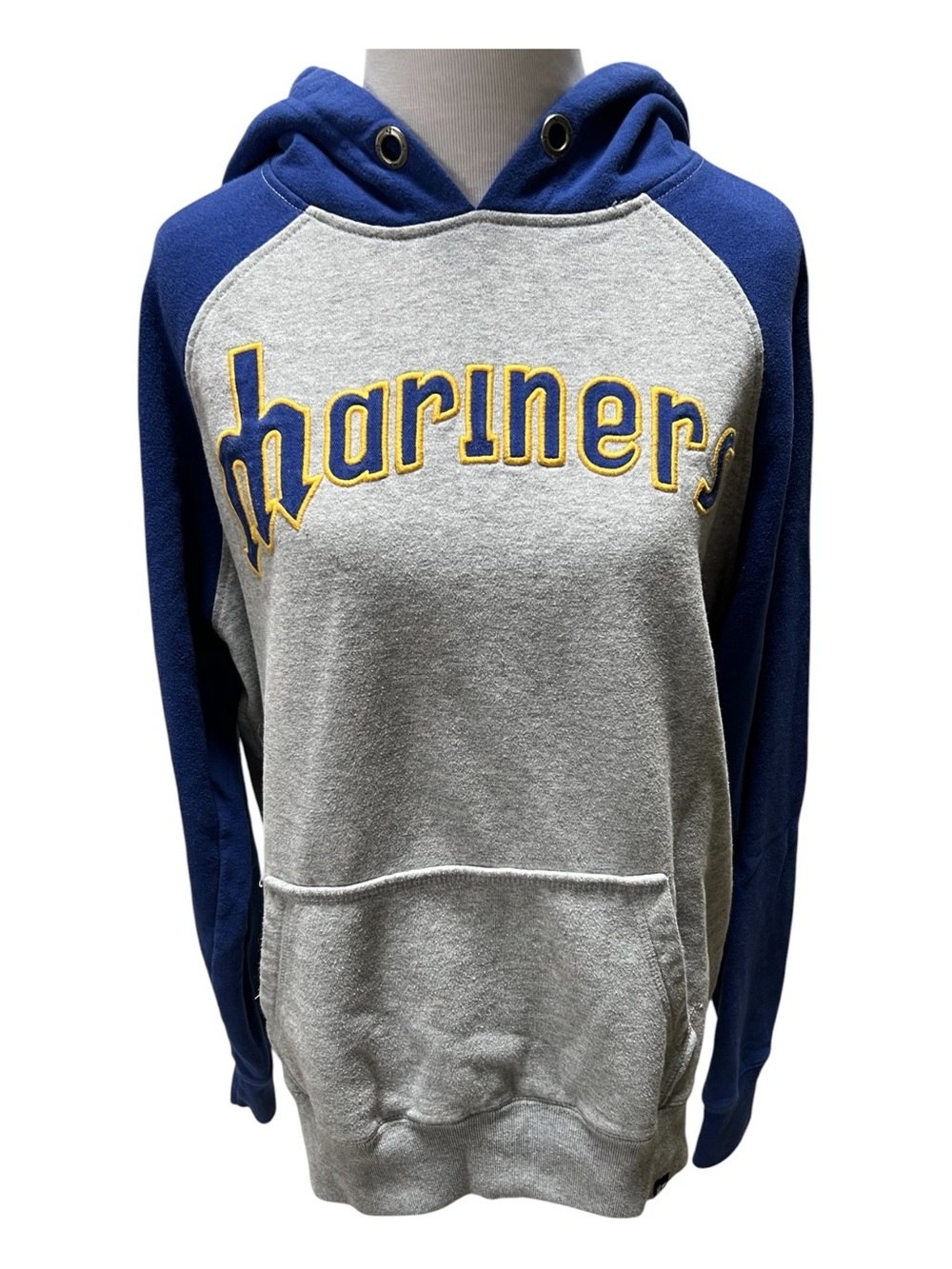 Seattle Mariners 47 City Connect Spellout Graphic Hoodie Blue Embroidered Logo-M